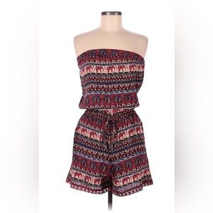 Strapless New Romper with elephant print